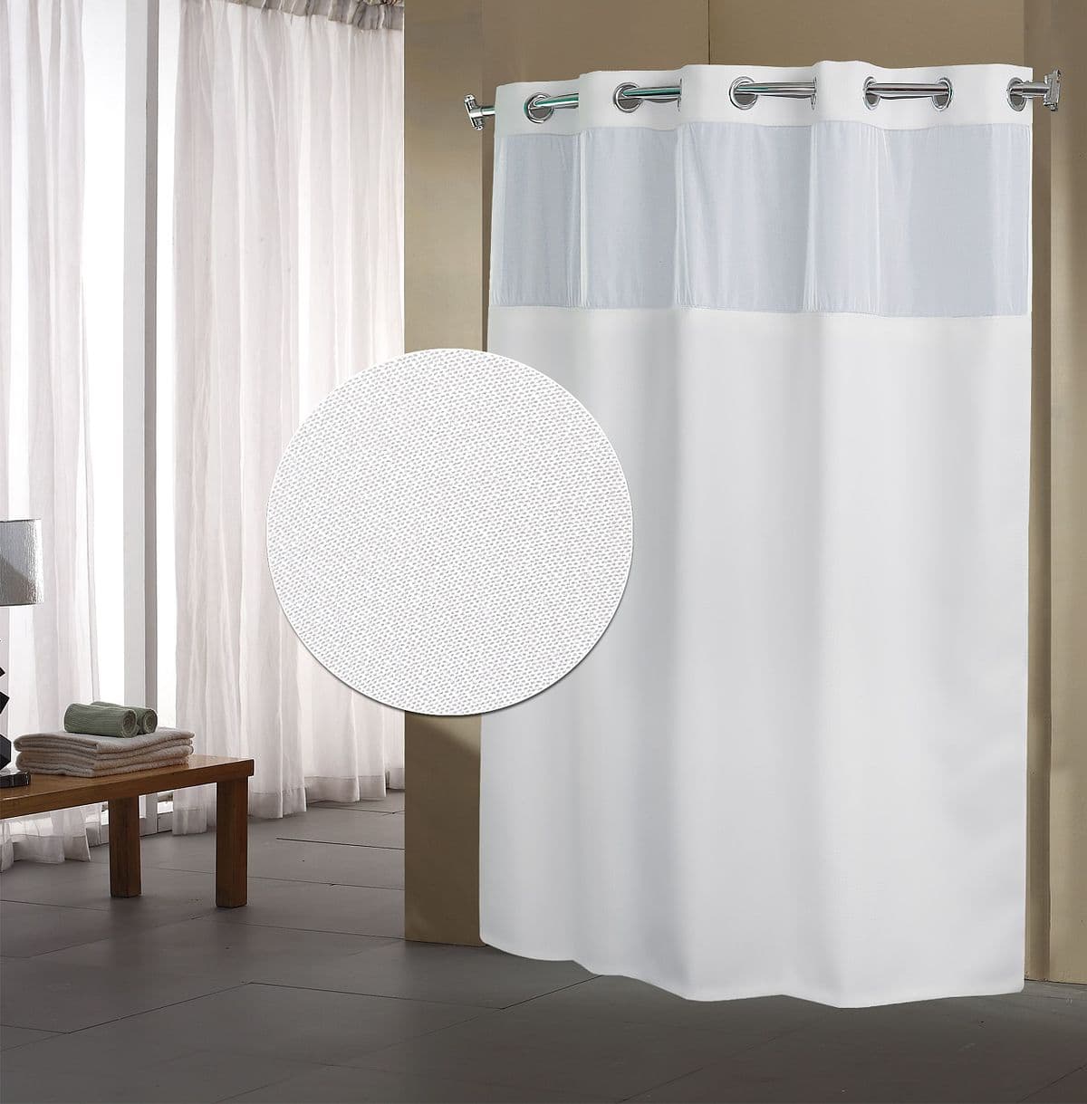 Easy hook White rings Plain with Liner with Window